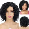 Capelli sintetici Parrucche da donna nera Parrucca riccia afro Ricci crespi Parrucca corta Acconciatura naturale Parrucche africane per donne ispanichefactory d