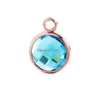 Charms Birthstone Crystal Charm Wiselan Rose Gold Miedź