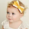 Accessoires pour cheveux Bandes pour enfants en bas âge Kont en coton solide pour enfants Spandx Stretchy Baby Scrunchie