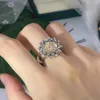 Cluster Rings Delicate Sunflower For Women Silver Color Metal Knuckle Accessories Ladies Ring Retro Fashion Jewelry Wholesale DZR034