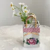 Вазы американский ретро -стиль цветочной сумочки моделировать золотую живопись на рабочем столе вилка ложки хранения маленькая корзина ваза 230609