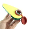 Latest Colorful Silicone Pipes Food Avocado Shape Glass Nineholes Filter Screen Bowl Dry Herb Tobacco Cigarette Holder Portable Hand Smoking Tube