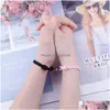 Charme Armbänder 2 stücke Paar Magnetische Anziehung Ball Armband Freundschaft Rot Schwarz Seil Männer und Frauen Schmuck Geschenk Drop Lieferung dhp0R