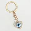 Creative Devil's Eye Keychain Pendant Jewelry Diamond Set Evil Eye Bag Car Keychains Accessories In Bulk