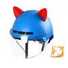 Novos adesivos de decoração de capacete de orelhas de gato bonitos adesivos de orelhas de gato motocicleta carro elétrico condução estilo capacete decalques acessórios