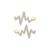 Stud Earrings LIVVY Arrival Irregular Wave Zircon Small Female Simple Exquisite Fashion High-Quality Elegant Jewlery