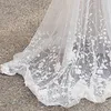 Długa sukienka koronkowa maxi sukienka V-dół w dniu druhna sukienka wieczorna Elegancka sukienki dla kobiet z rękawem motyla