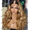 1B27 Медовая блондинка Super Wave Human Hair u Part Wig для женщин 200 Плотность бразильские волосы remy v part wig wig wig с расширением клипов