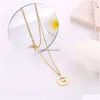 Pendentif Colliers En Acier Inoxydable Initiale Collier Famille Lettres Nom Bijoux Collier Pour Femmes Cadeaux Drop Delivery Pendentifs Dhou8