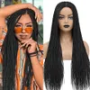 Fryzury w stylu Ombre Box Pletające dla kobiet fałszywe skórę głowy Perruque Longue Synthtique Braiding 230609