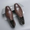 Дерби обувь для мужчин коричневая черная квадратная шнурка