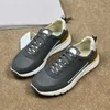 Mode Men klädskor trendiga löpare med monili sneakers Italy Delicate Elastic Band Low Top Knit Calfskin Designer Breattable Running Athletic Shoes Box EU 38-45