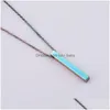 Pendant Necklaces Polished Stainless Steel Bar Necklace Fashion 5 Colors Rainbow Black Gold Solid Blank Charm For Buyer Own Drop Del Dhsft