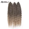 Hair Bulks Lockenhaar Wasserwelle Twist Häkelhaar Ombre Blonde 25 Zoll Synthetisches Zopfhaar Tiefe Welle Flechten Haarverlängerung 230608