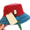 Womens Multicolour Reversible Canvas Bucket Hat Fashion Designers Caps Hats Men Summer Fisherman Beach Bonnet Sunbonnet