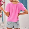 Женские блузки женщины Top Daily Streetwear Плиссированная лето с плеча блузки