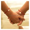 Bracelets porte-bonheur 12 cordes de bracelet du zodiaque tressées pièce de monnaie de 7 noeuds pour femmes hommes cadeau d'anniversaire chanceux bijoux Amet Drop Delivery Dhtgy