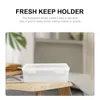 Plates Bread Storage Box Square Stand Kitchen Holder Container Cake Clear Plastic Fresh Keep