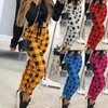 Spodnie damskie Capris Women Casual Style Spodni Plaid Print Midwaist Spring and Autumn Bottoms 230609