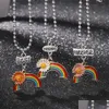 Hänge halsband mode daisy regnbåghalsband emalj tecknad barn vän smycken släpp leverans hänge dhvhf