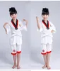 Vêtements de scène enfants Taekwondo uniformes WTF Mooto karaté Judo Dobok costume enfants à manches courtes TKD vêtements