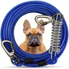 Halsbanden Riemen Tweekoppige Pet Tie Out Kabel Leash Lange Staaldraad voor Outdoor Honden Bandjes Verstelbare Running Levert Z0609