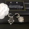 925 Silber Diamant Ohrringe Klassisch Exquisite Ohrringe mit Logo Hochwertige Kopie Studie Neuer Stil Markenschmuck Luxus Anlass Schmuck Großhandel