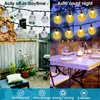 Decorazioni da giardino Luci a stringa solare Outdoor 100 Led Globo di cristallo Impermeabile Festoon Fairy Light per Christmas Ramadan Decor 230609