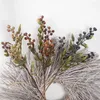 Fleurs décoratives Pratique Plastique Réaliste Bon Effet Visuel Simulation Berry Fond Décor Artificielle Bacca