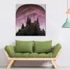 Handcrafted Canvas Artwork Landscape Cross in The Mountains by Caspar David Friedrich Painting for Bathroom Contemporary