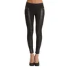 Damen Leggings Herbst Winter Low-Waist Sexy Soild Schwarz PU Leder Damen für Plus Size S-XL Skinny