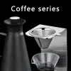 Reusable Double Layer Coffee Filter 304 Stainless Steel Cone Coffee Filter Baskets Mesh Strainer Pour Over Coffee Dripper Tools JN10