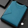 Herrenpullover Naizaiga 100 Maulbeerseide O-Ausschnitt Kurzarm Blau 2023 Sommer Damen Pullover T-Shirt TXYC6