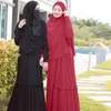 민족 의류 아이드 무바라크 주름 아바야 두바이 터키 무슬림 히잡 맥스 드레스 KAFTAN CAFTAN ISLAM 드레스 여성 Robe Musulman residos