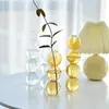 Vasen, Glas-Blumenvase für Heimdekoration, Terrarium, Behälter, Tischdekoration, handgefertigt, klein