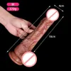 Verschrompelde dildo's Huid Aders Levendig Lesbisch Homo Unisex Speelgoed Zwart Oversized Hengst Valse penis Seksueel plezier Masturbator Passie Seks Climax AV SM Toverstaf Staven