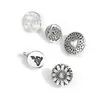 Charms Heart Love Charm Pendant Steel Color Metal Black Word For Diy Jewelry Making Supplies Fashion Flower Shape Buttons Drop Deliv Dhclp