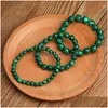 Perline 6Mm 8Mm10Mm Est Design Occhio di tigre Malachite Onice Perline Bracciale Gioielli in pietra naturale Stretch Energy Yoga Regalo Coppia romantica Dhk2S