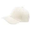 Gorras de béisbol de pana de Color sólido Unisex ajustable gorra de béisbol protección solar Primavera Verano hombres mujeres papá sombrero Snapback