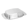 Servies Sets French Butter RVS Box Keeper 17.5x10.5cm Case Server Zilver Deksellade