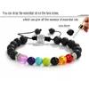 Cuentas 7 Chakra Pulsera de cuentas Cuentas de piedra natural Yoga Aleación Metal Sier Plateado Elefante Pulseras con dijes Amistad Joyería Gota Deliv Dh3Yg