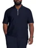 Heren Polo Plussize Zomer Korte Mouw Polo Shirt Effen Kleur Kraag Rits Mannen Casual Streetwear Mannelijke Tops 230609