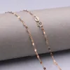 Łańcuchy AU750 Real 18K Rose Gold Saik Alcalce dla kobiet żeńskie 2,0 mm wargi Link Naszyjniki o długości 40 cm biżuteria