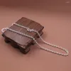 Ketten Massives 999er Feinsilber 4 mm ROLO-Gliederkette Halskette 17,7" M-Verschluss für Damen Herren