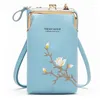 Avondtassen Mode Dames Messenger Bag Koreaanse Versie Eenvoudige Mini PU Bloem Verticaal Vierkant Multifunctionele Portemonnee Schouder