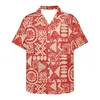 Mannen Casual Shirts Polynesische Tribal Hawaiiaanse Totem Tattoo Hawaii Prints Zomer Shirt Voor Mannen Strand Kleding Mode Korte Mouw