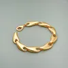 Länk armband enfashion pulseras regndropp flödesform armband för kvinnor mode guld färg smycken elegant vänner examen droppfartyg