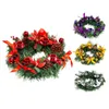 Dekorativa blommor Garland Candlestick Decoration Easter Christmas Halloween Simulation Rattan Pinecone Advent