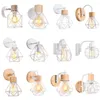 Wall Lamp Loft American Iron White Lampshade Cage Guard Sconce Lighting Fixture For Aisle Bedroom Modern Indoor