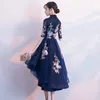 Vestido de festa de casamento oriental feminino cheongsam estilo tradicional chinês elegante qipao vestidos longos retrô